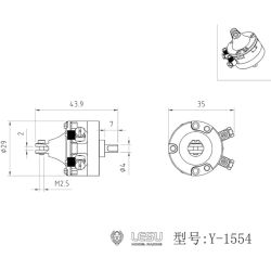 Lesu Pendel Rotator hydraulisch für Kran 1:14