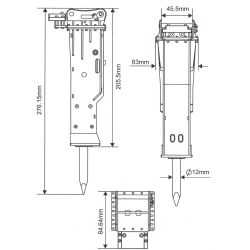 Meiselhammer elektrisch aus Metall Kabolite 970