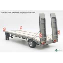 Scale Parts low loader trailer with straight platform 2 axle 1:14