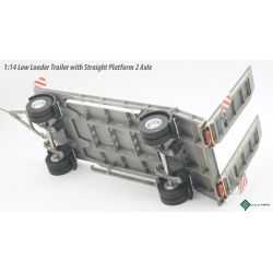 Scale Parts low loader trailer with straight platform 2 axle 1:14