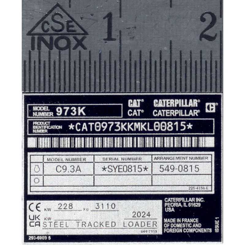 Typenschild aus Aluminium Scale