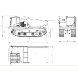 SFrog T14 Raupentransporter 1/14 RTR mit FrSky X14