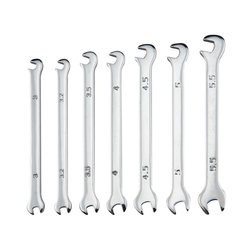 Mini double open-end wrench set 7-piece