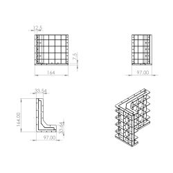 Stainless steel mold for L-element