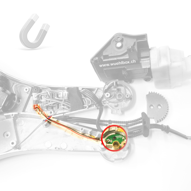 Circuit breaker upper boom Huina 580 V4-