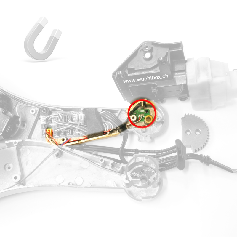 Circuit breaker lower boom Huina 580 V4-