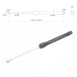 Zylinder Stiel 136/230 Kabolite 336