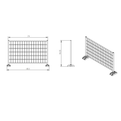 Construction fence 10 pieces of metal