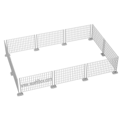 Bauzaun 10 Stück Metall