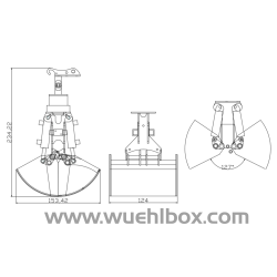 clam shell grab for MT 946