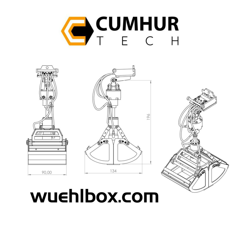 Schalengreifer hydraulisch 1/14.5 mit Likufix