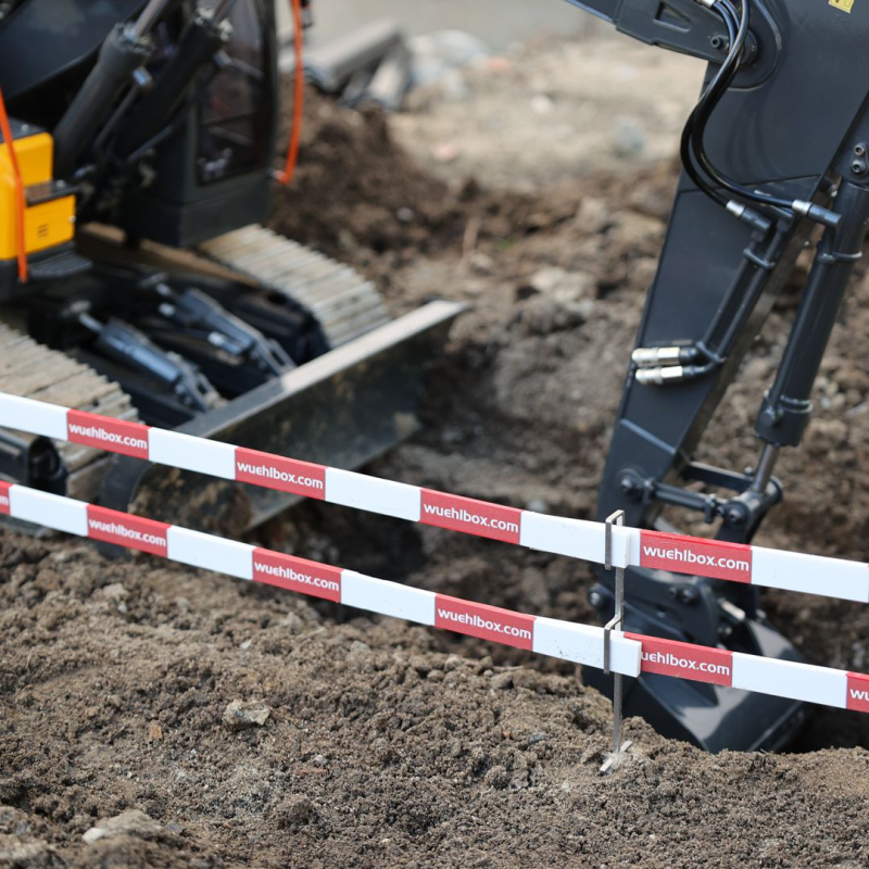 Absperrung 5m 1:14 (35,7cm) mit Bodenanker (ohne Werbung)