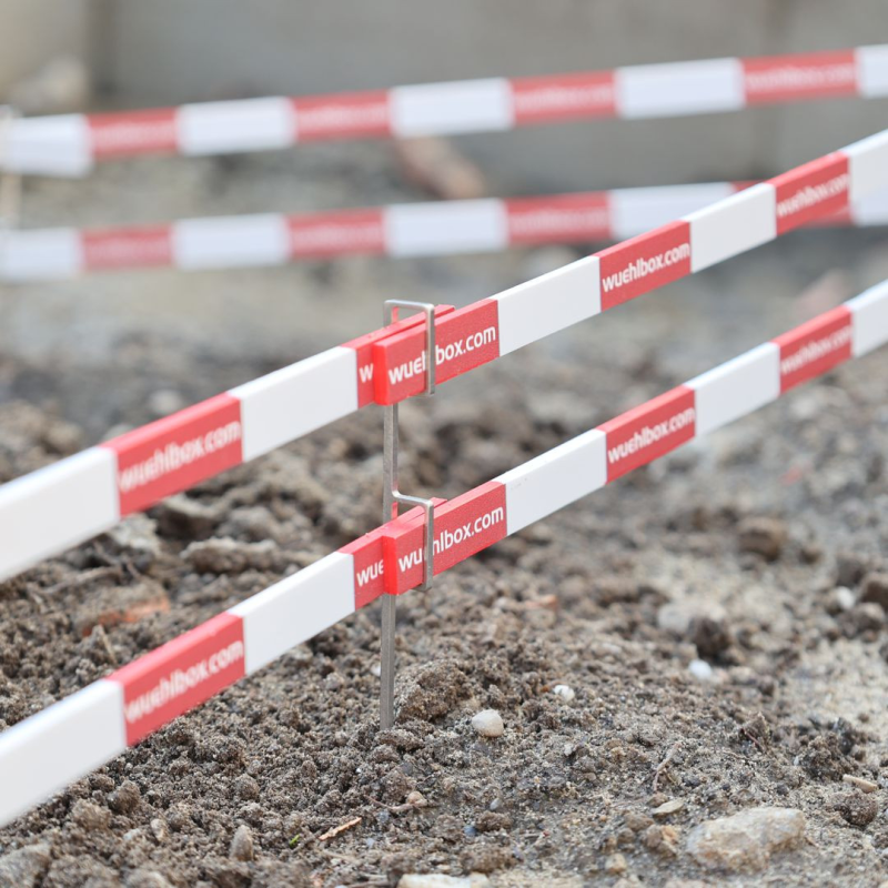 Absperrung 5m 1:14 (35,7cm) mit Bodenanker (ohne Werbung)