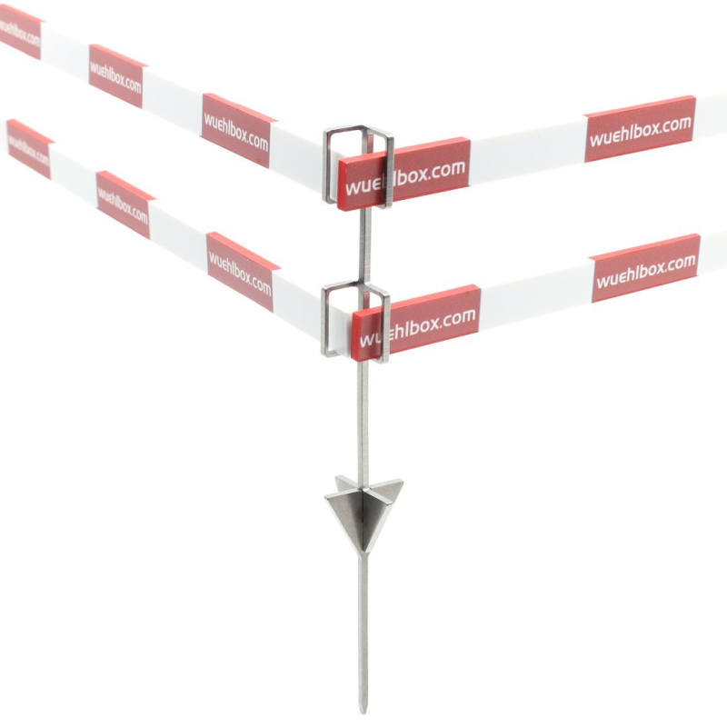 Absperrung 5m 1:14 (35,7cm) mit Bodenanker (ohne Werbung)