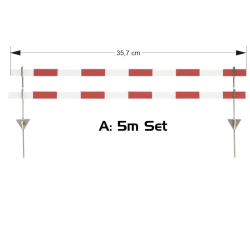 Barrier 5m 1:14 (35,7cm) with ground anchor (without advertising)