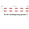 Absperrung 5m 1:14 (35,7cm) mit Bodenanker (ohne Werbung)