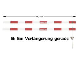 Barrier 5m 1:14 (35,7cm) with ground anchor