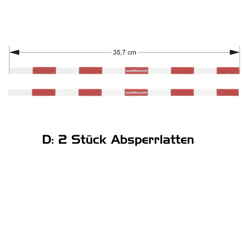 Barrier 5m 1:14 (35,7cm) with ground anchor