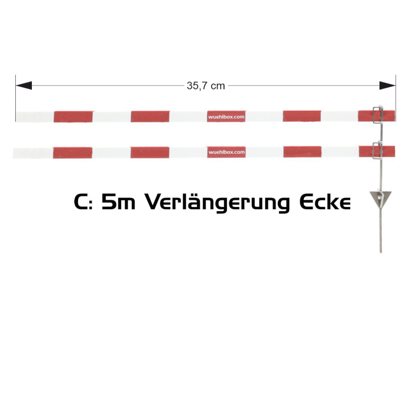 Barrier 5m 1:14 (35,7cm) with ground anchor