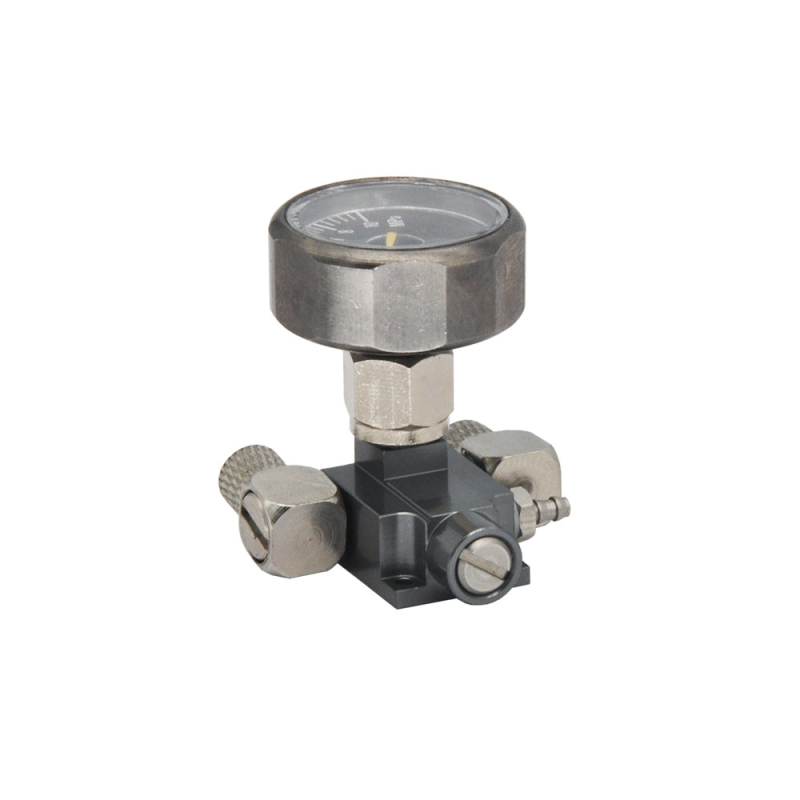 Hydraulik Druckbegrenzungsventil mit Überlauf und Manometer