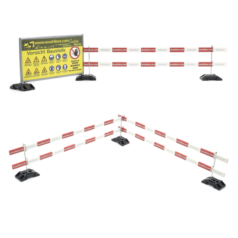 Barrier 5m 1:14 (35.7cm) with batten holder for "Bruder" feet