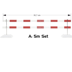 Barrier 5m 1:14 (35.7cm) with batten holder for "Bruder" feet