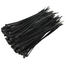 Extra thin cable ties black 100 pcs.
