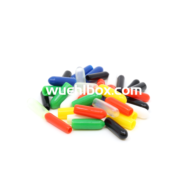 Colored rubber caps for toggle switches