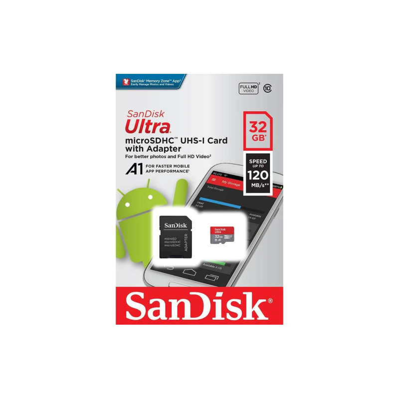 Micro SDHC-card Ultra UHS-I A1 32 GB