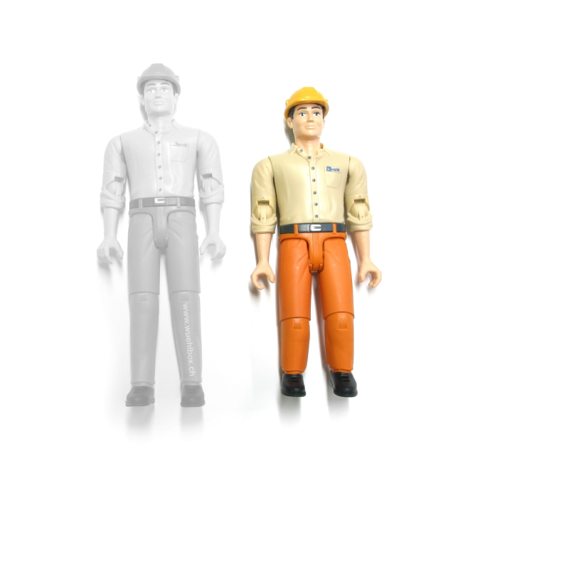 construction worker Kevin with shortened legs and accessories 60020