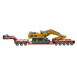 Hydraulischer 8-Achs Tiefbettauflieger mit Pendelachse 1:14