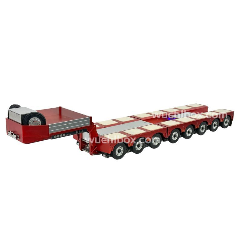 Hydraulic 8-axle low bed trailer with swing axle 1:14