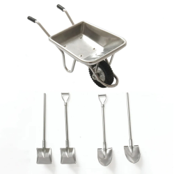 Metal wheelbarrow set with 2 spade and 2 shovel 1:14