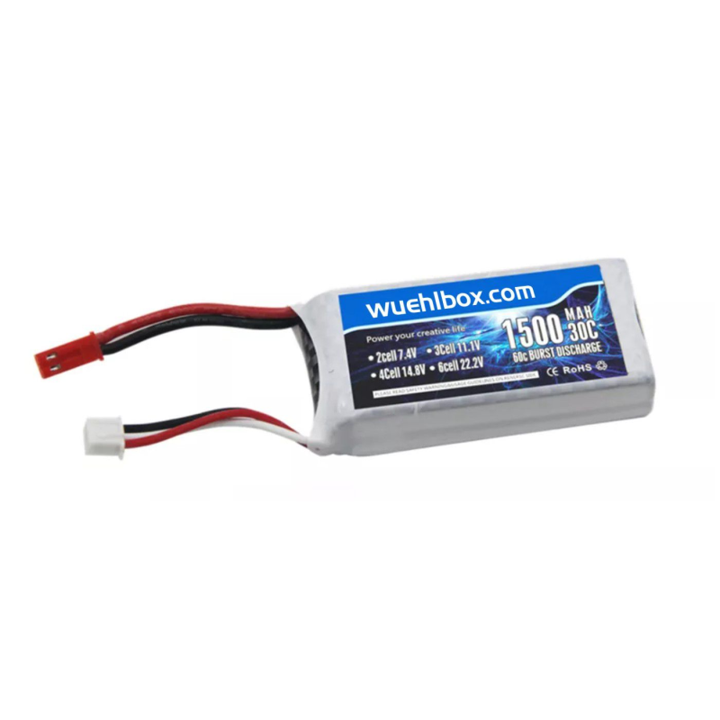 2S 7,4 V 1500mAh Lipo Batterie JST Stecker