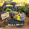 Excavator mattresses made of 4 planks tied together, raw sawn