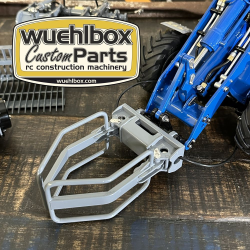 Lesu bale gripper for skid steer loaders and wheel loaders 1:14