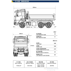 Kabolite 3364 RTR 1:14 Hydraulik Muldenkipper 6x6