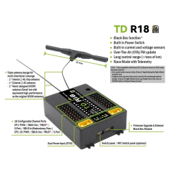 FrSky 2.4G 900M Tandem-Dualband-Empfänger TD R18 Empfänger mit 18CH-Anschlüssen