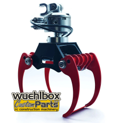 Wood grabber / wood tongs made of metal hydraulic