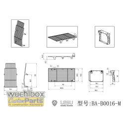 Lesu falling object protective structure for excavator R945 1:14