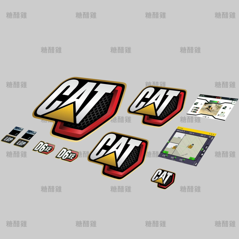 Decal Set Dozer CAT D6 1:14