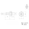Lesu plug nipple M3 thread, 2,7 mm nipple