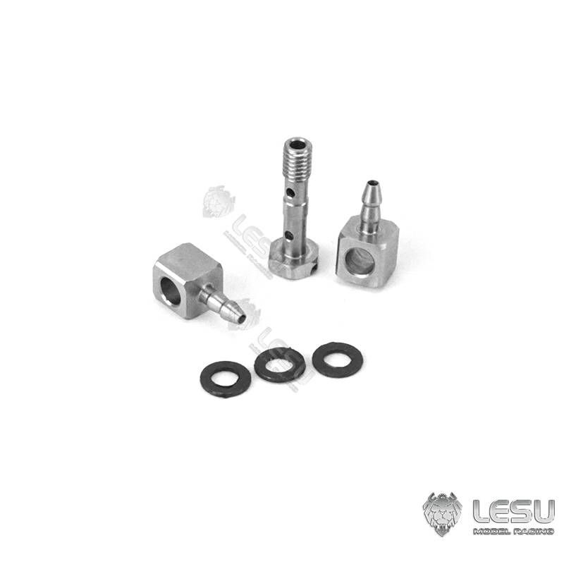 Lesu Doppel Stecknippel 90° M3 Gewinde, 2.1 mm Nippel