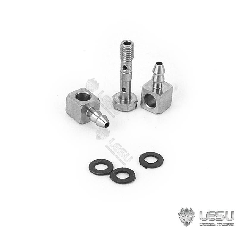 Lesu double plug nipple 90° M3 thread, 2.7 mm nipple