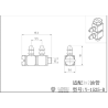 Lesu double plug nipple 90° M3 thread, 2.7 mm nipple