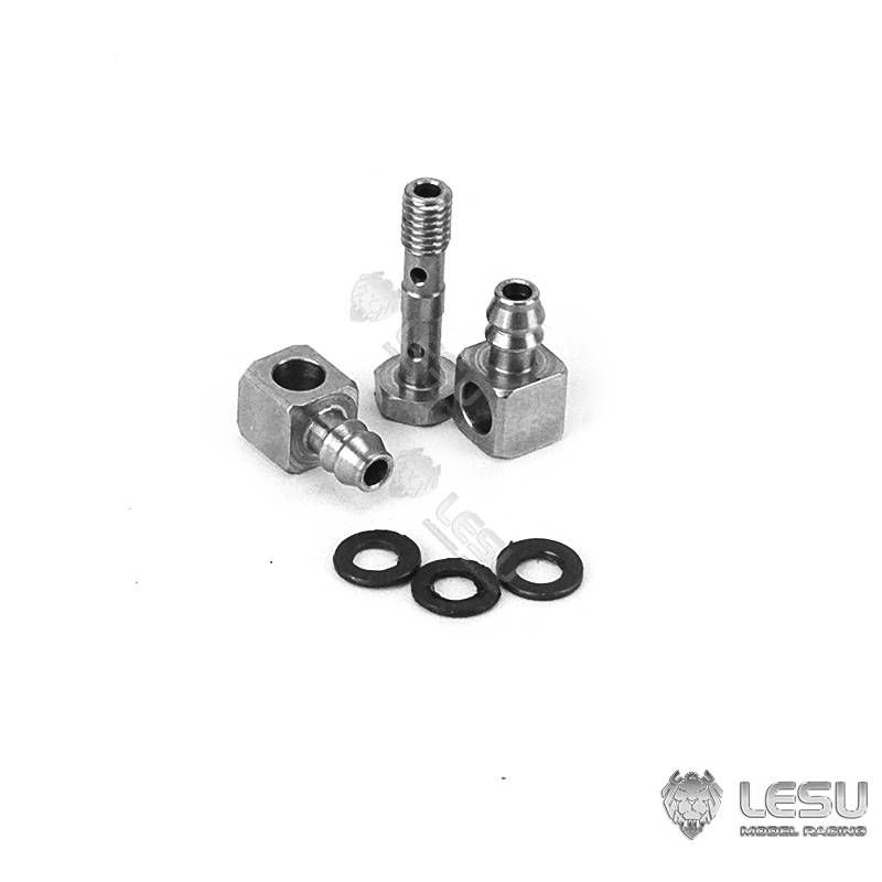Lesu Doppel Stecknippel 90° M3 Gewinde, 3.5 mm Nippel