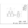 Lesu double plug nipple 90° M3 thread, 3.5 mm nipple