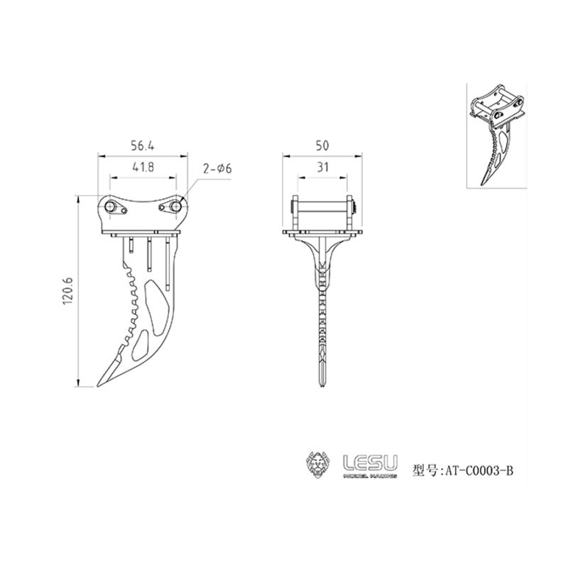 RC Excavator Lesu Ripper 1:14