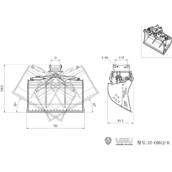 RC Bagger Lesu Schwenk Löffel 1:14