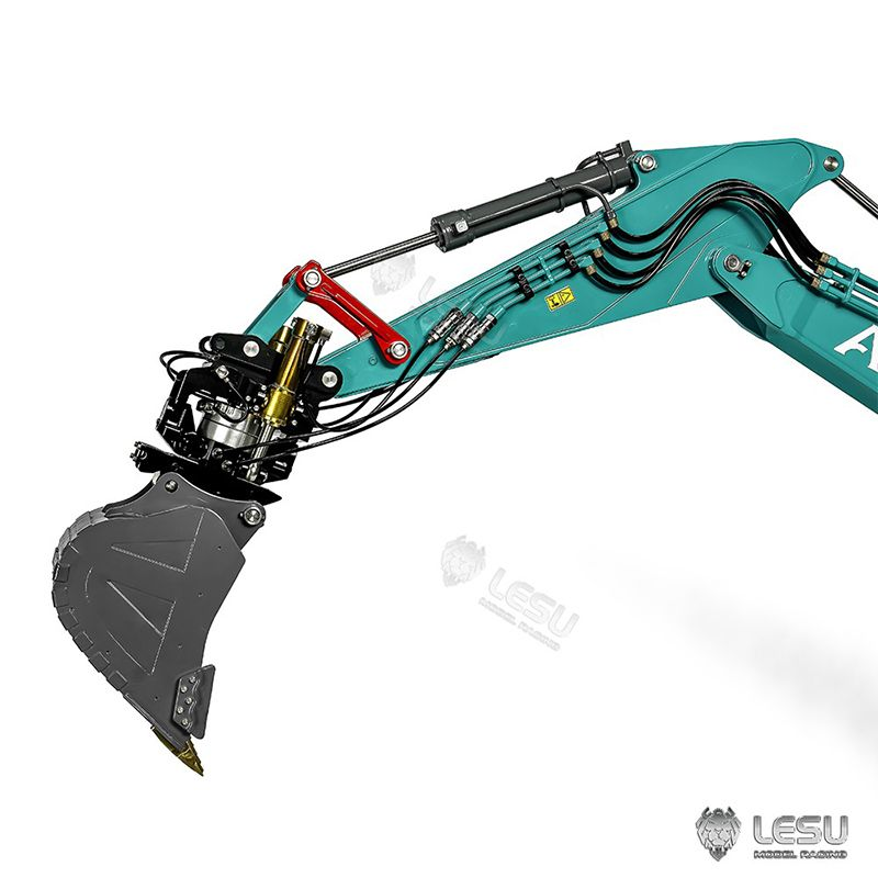 RC Bagger Lesu Tiltrotator mit Schnellwechsler 1:14
